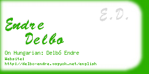 endre delbo business card